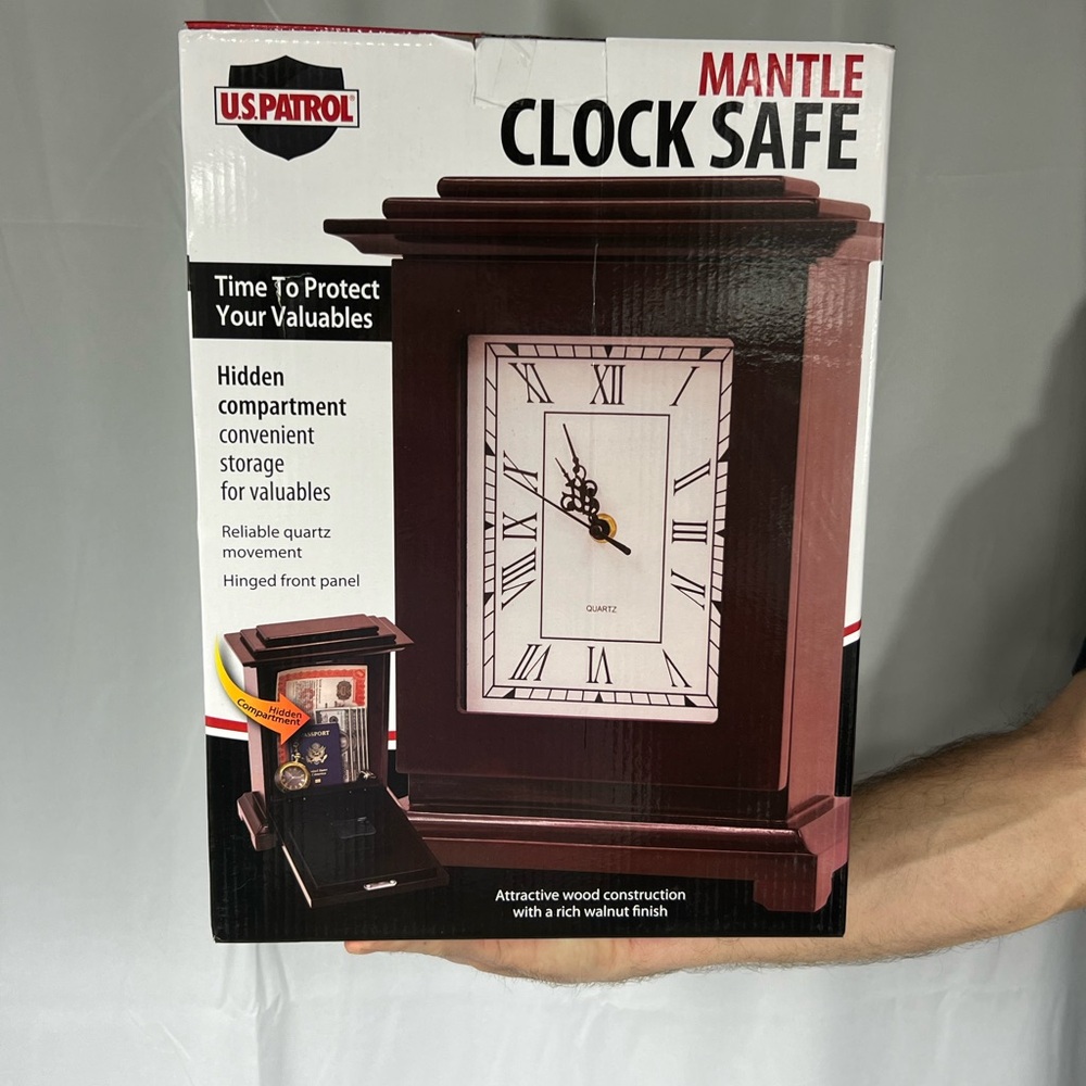 U.S. Patrol Brown Clock Safe (New in Box)